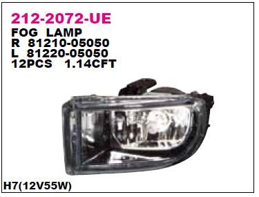 DEPO 2122072RUE — SİS LAMBASI SAĞ TOYOTA AVENSIS 01-02