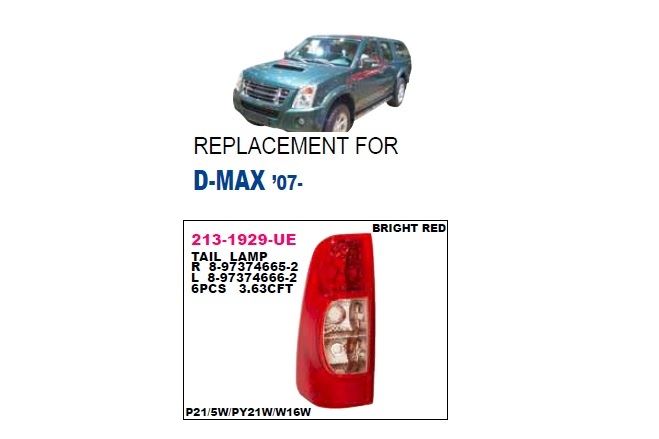 DEPO 2131929RUE — STOP LAMBASI SAĞ DUYSUZ ISUZU D-MAX 4×4 07-12