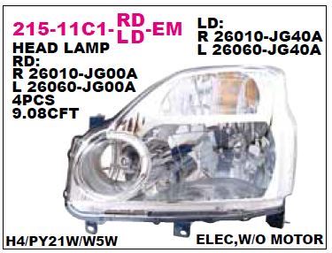 DEPO 21511C1LLDEM — FAR SOL ELEKTRİKLİ XTRAIL 07-13