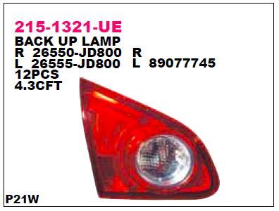 DEPO 2151321LUE — BAGAJ STOP LAMBASI SOL DUYSUZ NISSAN QASHQAI 07-09