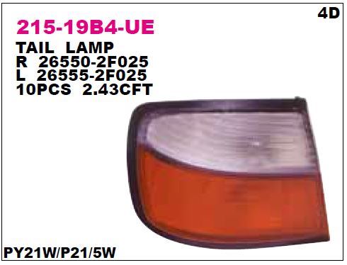 DEPO 21519B4LUE — STOP LAMBASI SOL BEYAZ-KIRMIZI NISSAN PRIMERA P11 96-99