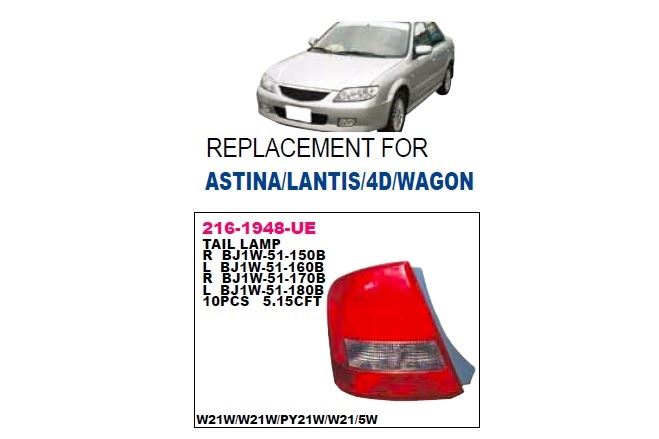 DEPO 2161948RUE — STOP LAMBASI SAĞ DUYSUZ MAZDA 323 99-00