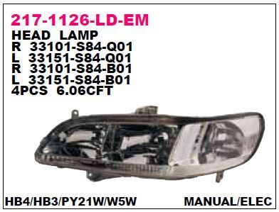 DEPO 2171126LLDEM — FAR SOL ELEKTRİKLİ ACCORD 98-03