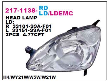 DEPO 2171138RLDEMC — FAR SAĞ BEYAZ SİNYALLİ HONDA CR-V 01-03