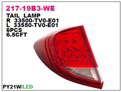 DEPO 21719B3LWE — STOP LAMBASI SOL 5 KAPI HONDA CIVIC HB 12-14