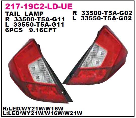 DEPO 21719C2RLDUE — STOP LAMBASI SAĞ HONDA JAZZ 13-