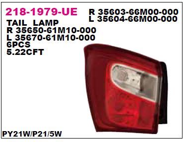 DEPO 2181979RUE — STOP LAMBASI DIS SAĞ SUZUKI SX4 SCROSS 13-20