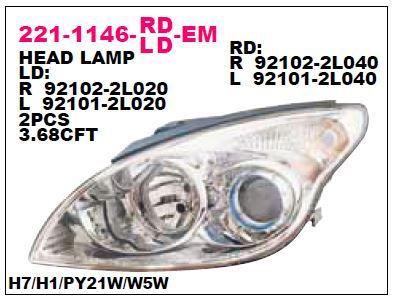 DEPO 2211146RLDEM — SAĞ FAR (BEYAZ ZEMIN) I30 07-12