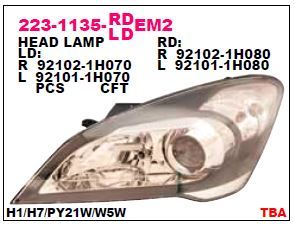 DEPO 2231135LLDEM2 — FAR SOL (MOTORU UZERINDE DEGIL) CEED 06-12