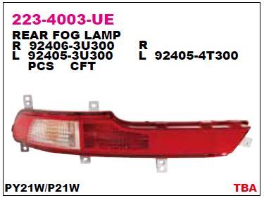 DEPO 2234003RUE — SAĞ ARKA TAMPON REFLEKTOR SPORTAGE 10-15