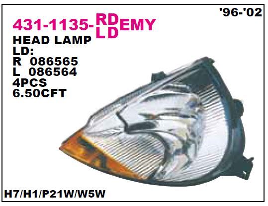 DEPO 4311135LLDEMY — FAR KOMPLE SOL [SARI SİNYALLİ] KA 96-08