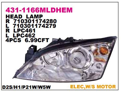 DEPO 4311166RMLDHEM — ÖN FAR SAĞ FORD MONDEO 00-06 ELEKTRİKLİ