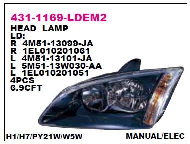 DEPO 4311169LLDEM2 — FAR SOL [SİYAH ZEMIN] FOCUS II 05-08