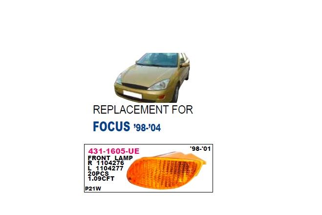 DEPO 4311605LUE — TAMPON SİNYAL LAMBASI SOL ( FORD FOCUS 98-04 )