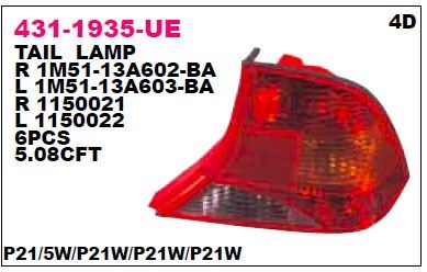 DEPO 4311935LUE — STOP LAMBASI SOL FORD FOCUS 4 KAPI 98-01