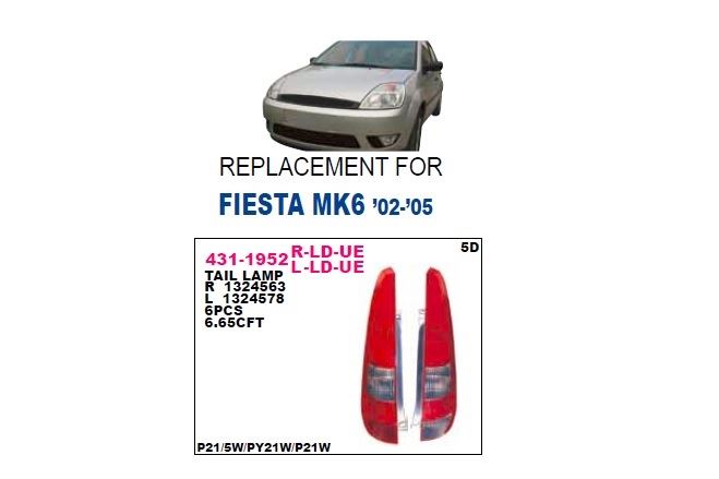 DEPO 4311952RLDUE — STOP LAMBASI SAĞ ( FORD FIESTA 5 KAPI HB 01/05 - )