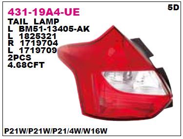 DEPO 43119A4RUE — STOP LAMBASI ARKA SAĞ [HATCHBACK] FOCUS III 14-