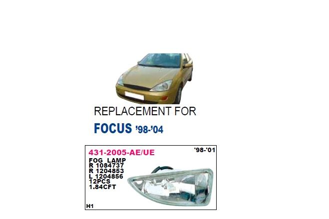 DEPO 4312005LUE — SİS LAMBASI SOL ( FORD FOCUS 98-04 )