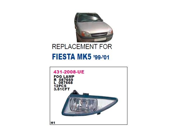 DEPO 4312008LUE — SİS LAMBASI SOL ( FORD FIESTA MK5 99-01 )