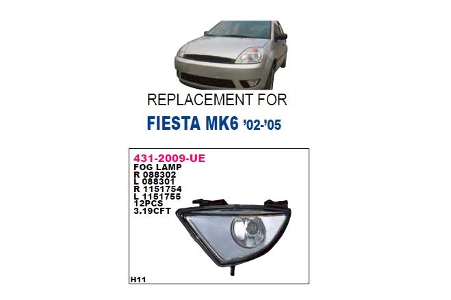 DEPO 4312009LUE — SİS LAMBASI SOL ( FORD FIESTA MK6 02- )