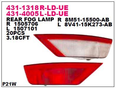 DEPO 4314005LLDUE — SİS LAMBASI ARKA KIRMIZI FORD FOCUS/KUGA 08-10