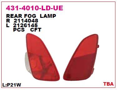 DEPO 4314010LLDUE — ARKA SİS LAMBASI SOL FORD FIESTA 17-
