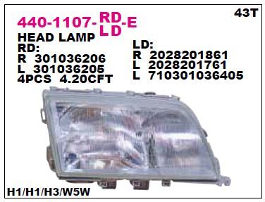 DEPO 4401107LLDE — FAR (MERCEDES W202 93-96 SOL)