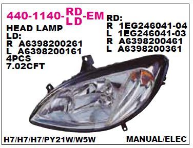 DEPO 4401140RLDEM — FAR (MERCEDES W639 VIANO SAĞ)