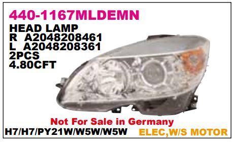 DEPO 4401167LMLDEMN — FAR ( MERCEDES W204 SOL 08-10 )