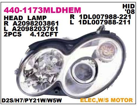 DEPO 4401173LMLDHEM — FAR ( MERCEDES W209 SOL BI XENON )