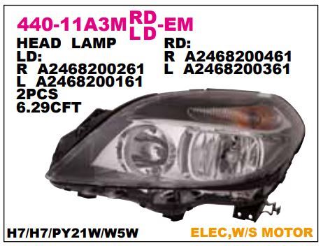 DEPO 44011A3RMLDEM — FAR ( MERCEDES W246 SAĞ )