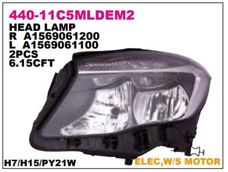 DEPO 44011C5RMLDEM2 — FAR ( MERCEDES W156 GLA SAĞ )