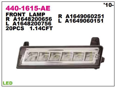 DEPO 4401615LAE — GÜNDÜZ FARI SOL 164-X204-GL-ML-GLK SERILERI 06-