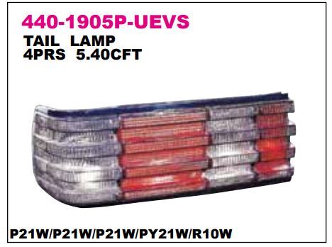 DEPO 4401905PUEVS — STOP LAMBASI DIS SOL SAĞ W126 80-91