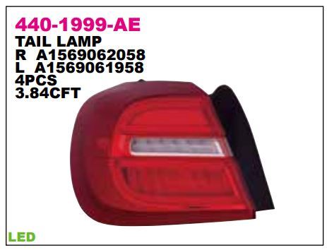 DEPO 4401999LAE — STOP LAMBASI SOL LED'LI GLA 156 2013-