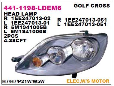 DEPO 4411198LLDEM6 — ÖN FAR SOL VOLKSWAGEN GOLF V PLUS 05-09