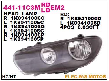 DEPO 44111C3RMLDEM2 — ÖN FAR SAĞ VOLKSWAGEN SCIROCCO 08-09