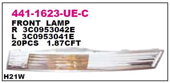 DEPO 4411623LUEC — TAMPON SİNYAL LAMBASI SOL VOLKSWAGEN PASSAT 05-