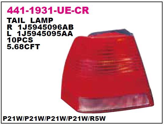 DEPO 4411931LUECR — STOP LAMBASI SOL-KIRMIZI SİNYAL VOLKSWAGEN BORA 98-04