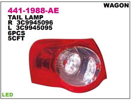 DEPO 4411988LAE — STOP LAMBASI DIS SOL PASSAT 05-10 (STATION WAGON)