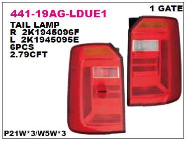 DEPO 44119AGLLDUE1 — STOP LAMBASI SOL VOLKSWAGEN CADDY 15- TEK KAPI