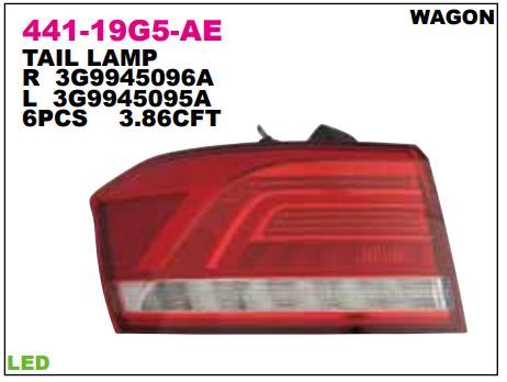 DEPO 44119G5RAE — STOP LAMBASI SAĞ VOLKSWAGEN PASSAT SW 14-