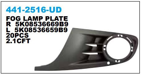 DEPO 4412516LUD — SİS FAR ÇERÇEVESİ SOL VOLKSWAGEN GOLF VI 08-12