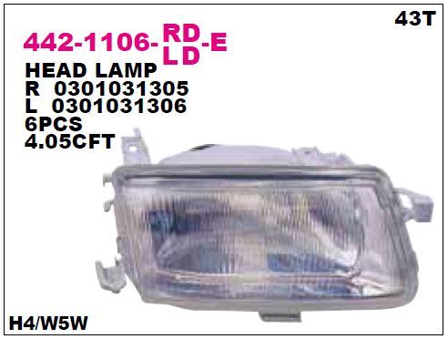 DEPO 4421106LLDE — ÖN FAR SOL OPEL ASTRA F 91-94