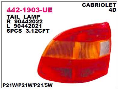 DEPO 4421903LUE — STOP LAMBASI SOL DUYSUZ OPEL ASTRA F 92-