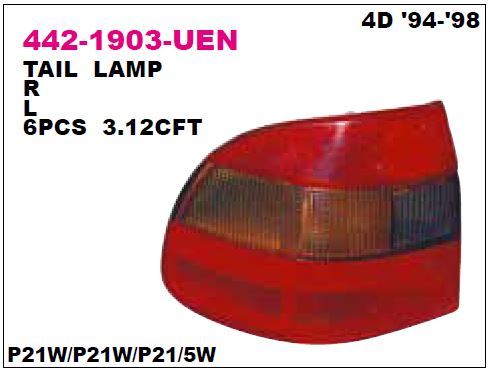 DEPO 4421903LUEN — STOP LAMBASI SOL OPEL ASTRA F 95- 4 KAPI