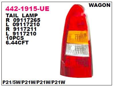 DEPO 4421915RUE — STOP LAMBASI SAĞ DUYSUZ OPEL ASTRA G SW 98-