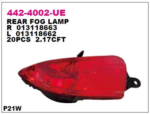 DEPO 4424002RUE — SİS LAMBASI ARKA SAĞ OPEL CORSA C 03-05