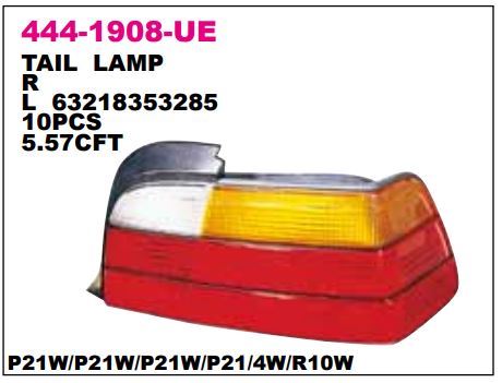 DEPO 4441908RUE — STOP LAMBASI SAĞ SARI E36/2 91-98