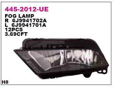 DEPO 4452012RUE — SİS LAMBASI SAĞ SEAT IBIZA 12- LEON 13- TOLEDO 13-